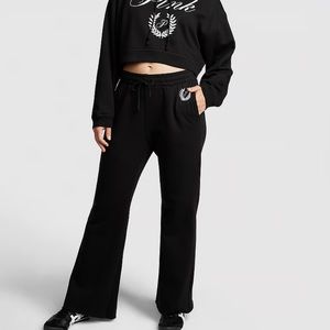 NWT🩷VS PINK EVERYDAY FLEECE HIGH WAIST FLARE SWEATPANT